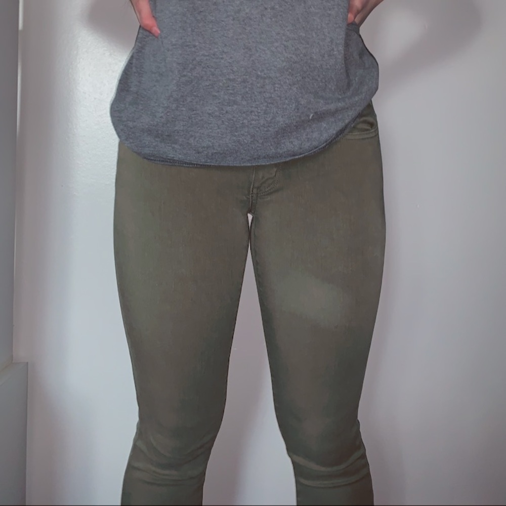 American Eagle Olive Skinny Jeans